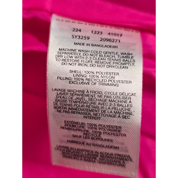 Columbia Puffer Hooded Jacket Kids Youth Size L (14-16) Burgundy Pink Zip Puffer - Picture 8 of 8